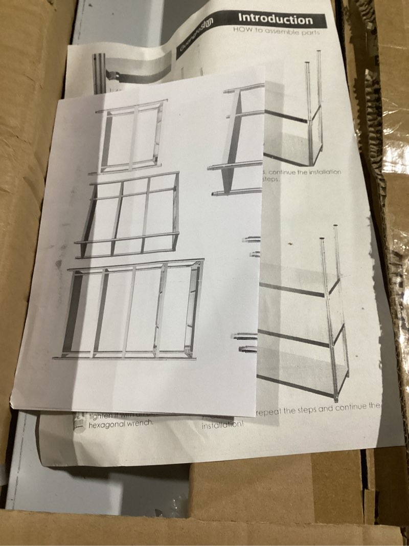 Condition photo showing Good Condition for Guangfoshun Storage Rack, 3Tier Shelf Adjustable Stainless Steel Shelves, Sturdy Metal Shelves Heavy Duty Shelving Units and Storage for Kitchen Commercial Office Garage Storage,(31.5inch-3-shelf) B3-Shelf Stainless Steel