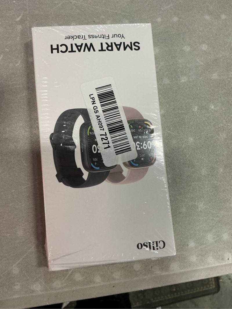 Condition photo showing Good Condition for smart watch with alexa built-in, 1.83" hd touchscreen fitness tracker with bluetooth calling, fitness watch with heart rate/sleep monitor, 120+ sports modes, ip68 waterproof smartwatch for android ios black