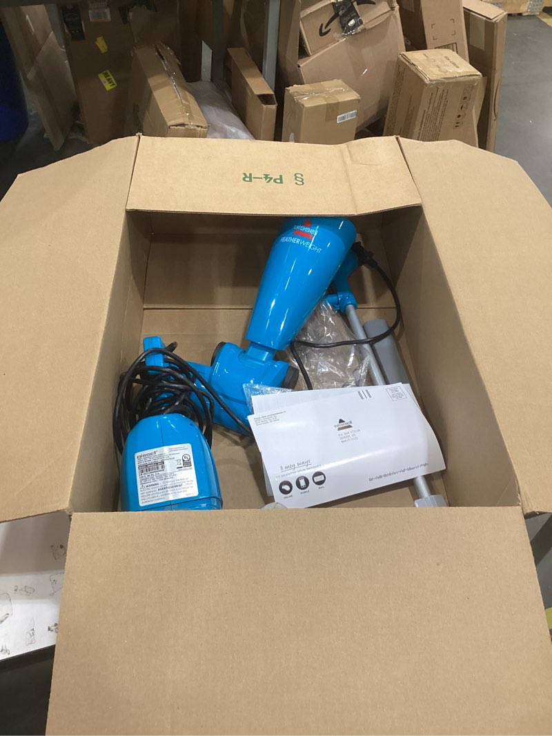 Condition photo showing As Is for bissell featherweight stick lightweight bagless vacuum with crevice tool, 2033, featherweight (blue)
