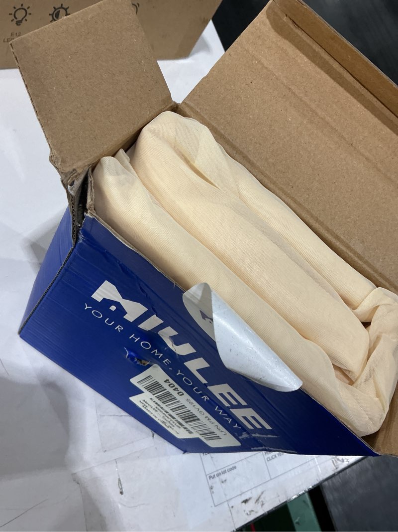 Condition photo showing Good Condition for miulee butter cream sheer curtains 84 inches long, 4 panels set, rod pocket voile drapes light filtering and semi transparent, elegant window treatments for bedroom living room,42 x 84 inches 42"w x 84"l (pack of 4) butter cream