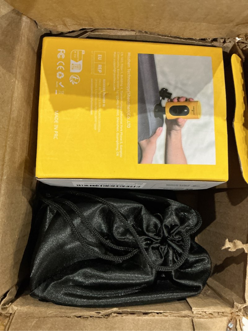 Condition photo showing As Is for portable air pump for inflatables, 4000mah ultra fast air mattress pump with advanced heat dissipation, 3 nozzles electric air pump inflate deflate for sleeping pads, pool floats yellow 4000mah