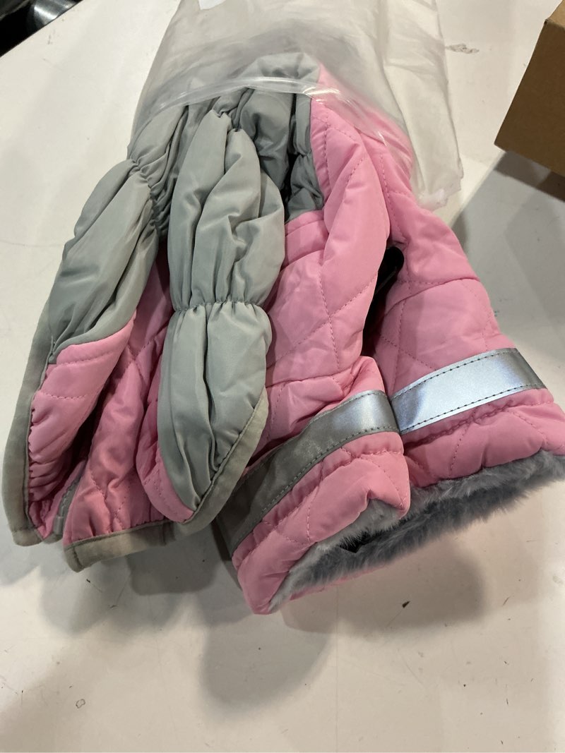 Condition photo showing Good Condition for AOFITEE Dog Coat, Warm Dog Winter Coat, Reflective Cold Weather Dogs Puffer Jacket with Harness Built in, Waterproof Pet Fleece Vest Snowsuit for Small Medium Large Dogs, Pink L Large Pink