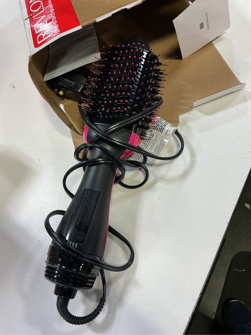 Condition photo showing Good Condition for revlon one-step volumizer hair dryer and styler – easy salon-style blowouts – less frizz, more shine, and reduced heat damage, for all hair types and lengths (black) black 1.0 volumizer