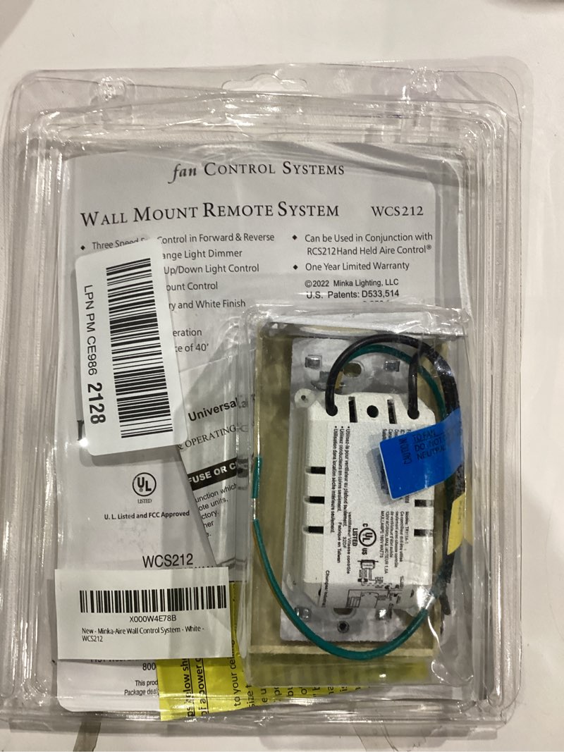 Condition photo showing Good Condition for Minka-Aire Wall Control System - White - WCS212