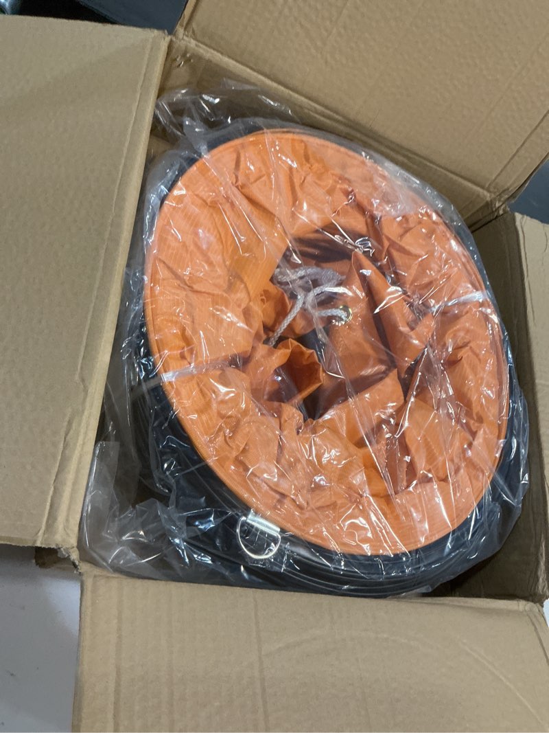 Condition photo showing New/Like New for 16"×16.4FT PVC Flexible Duct Hose, Flame Retardant HVAC Ducting with Adjustable Rope, D Hook & Steel Support for Ventilation, Exhaust, Drying, and Cooling Applications 16in x 16.4ft