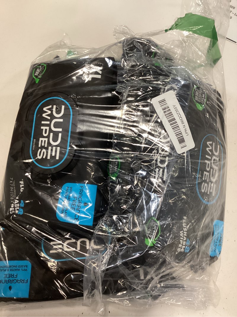Condition photo showing New/Like New for DUDE Wipes - Flushable Wipes - 6 Pack, 288 Wipes - Unscented Extra-Large Adult Wet Wipes - Vitamin-E & Aloe - Septic and Sewer Safe Fragrance Free 48 Count (Pack of 6)