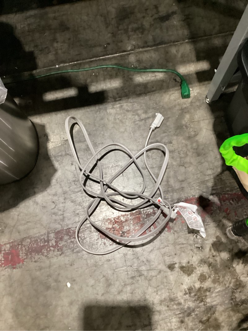 Condition photo showing As Is for utilitech 12-ft 15 -amp 3 -prong gray air conditioner appliance power cord