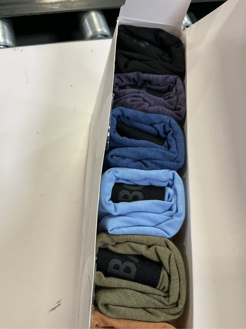 Condition photo showing Good Condition for bamboo cool men's underwear breathable boxer briefs with fly moisture-wicking lightweight underwear 7-pack large 04-multicolor-7a(7 pack)