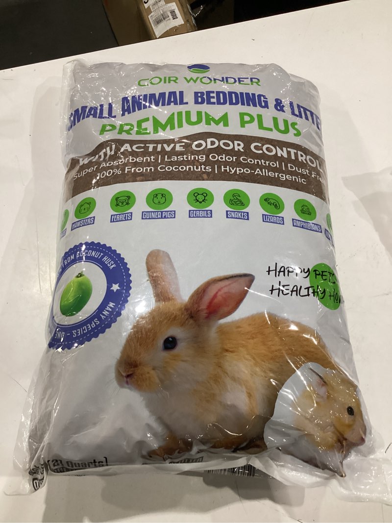 Condition photo showing New/Like New for sukh coco coir hamster bedding - coconut fiber substrate for burrowing pets | small animal litter with odor control for syrian dwarf hamsters, gerbils, degus, reptiles and cage habitat enrichment