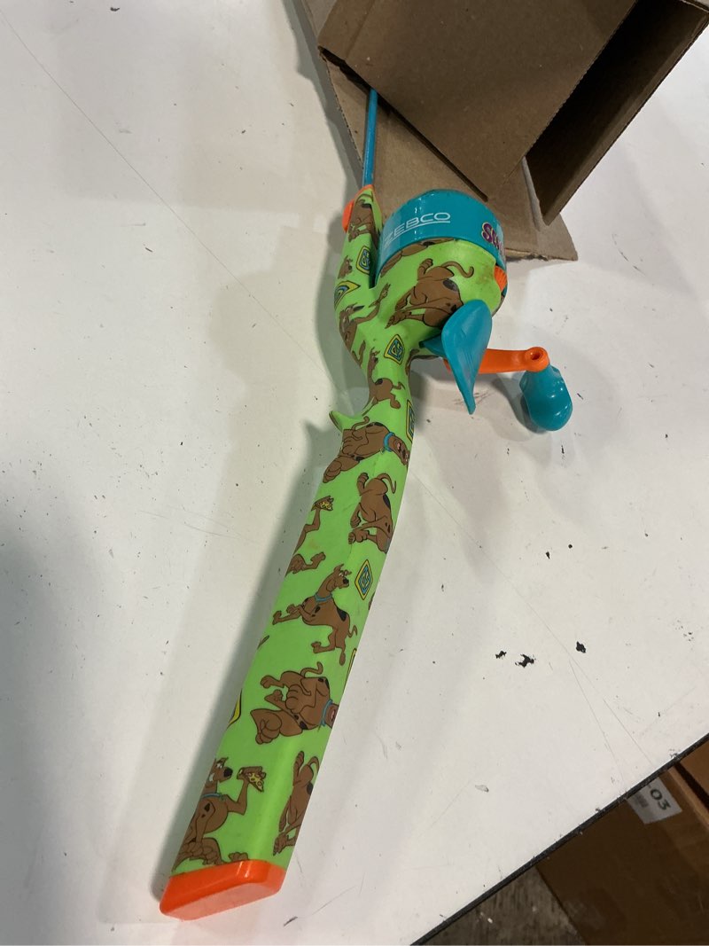 Condition photo showing Good Condition for zebco youth floating spincast reel and fishing rod combo, pre-spooled with 6-pound cajun line green/blue/brown