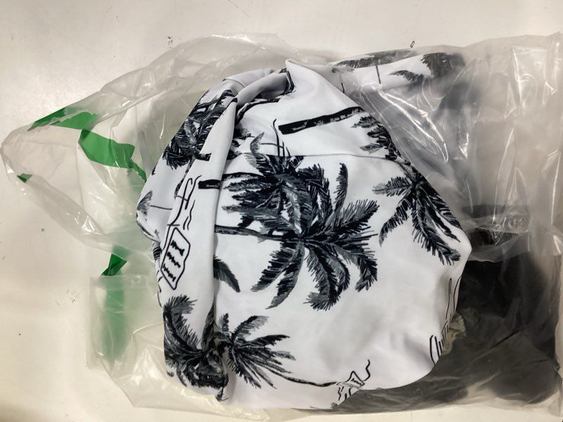 Condition photo showing Good Condition for miyang twist front ribbed tankini with shorts tummy control two piece 2026 | flattering bathing suit,v-neck,tummy control,swimsuit with shorts,high-waisted,adjustable drawstrings,crisscross back straps large black palm tree