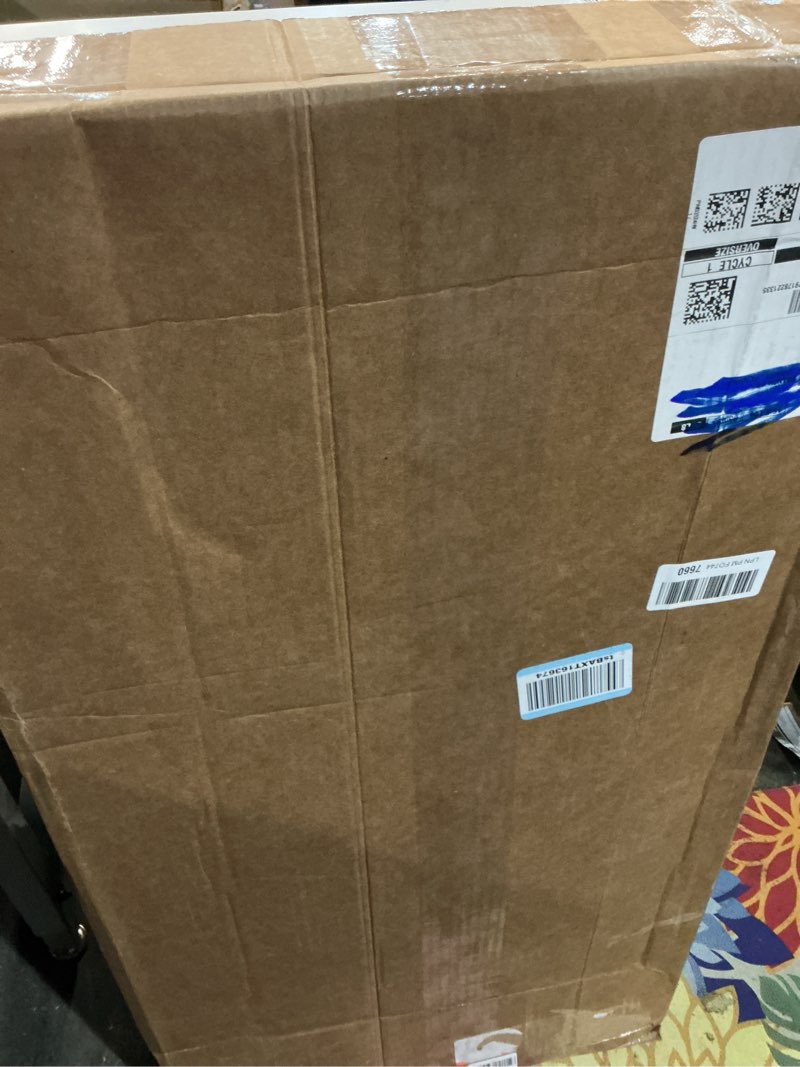 Condition photo showing New/Like New for regalo safety baby gate 56 inch extra wide for doorways & bottom of stairs, pressure mount design for babies, toddlers & pets, tested & safe for 30 years, american designed, american owned, white white 29-56"w x 30"h