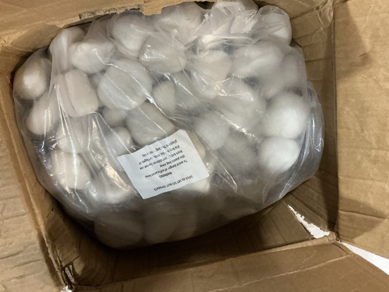 Condition photo showing Good Condition for 40lbs white rocks for landscaping, 2-3 inch decorative rocks for plants indoor, large polished river rocks for garden, outdoor landscaping, walkways, yard, plants pots, vases, crafts 40.0 pounds white