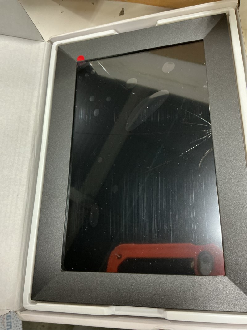 Condition photo showing As Is for frameo 10.1 inch wifi digital picture frame with 32gb storage,1280 * 800p ips hd touch screen,send photos/videos from your phone anywhere, photo gifts for parents and grandparents