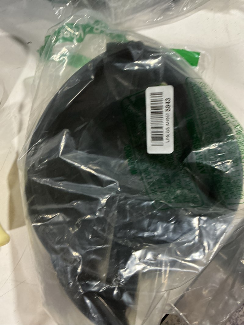 Condition photo showing As Is for black split ceiling medallions 2pcs, 9.84" od x 3.8" id, european vintage carving style cover plate ornament, decorative synthetic foam base fit for 3.8 inch canopy light fixtures ceiling fan 9.84x3.8 inch black