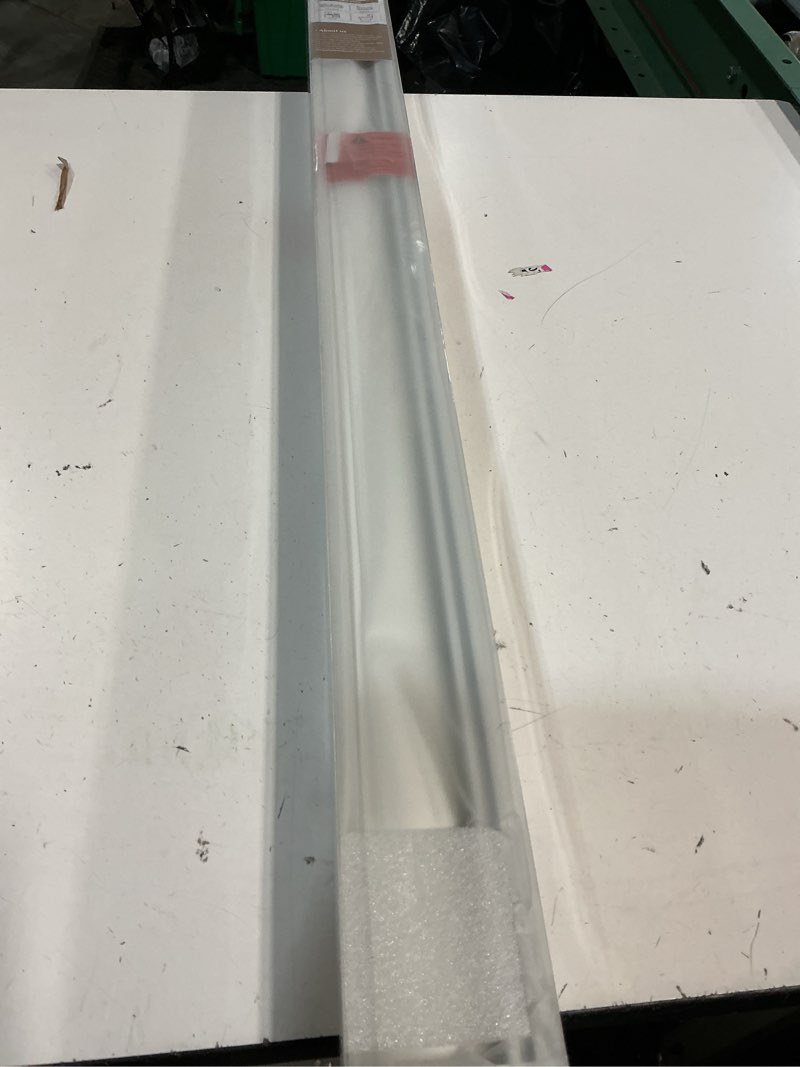 Condition photo showing New/Like New for aosky light filtering roller shades cordless blinds for windows, 1% openness free-stop shades with valance, thermal insulated fabric, uv protection, natural woven blinds?39" w x 72" h, white? white 39"w x 72"h