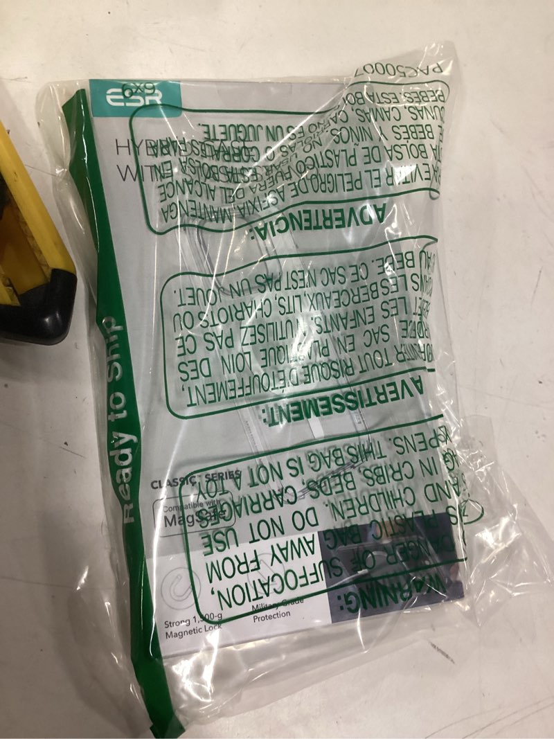 Condition photo showing New/Like New for ESR for iPhone 15 Pro Max Case, Compatible with MagSafe, Military-Grade Protective Case, Built-in Stash Stand Phone Case, Scratch-Resistant Back Cover, Classic Series,Clear Grey B-Clear Grey iPhone 15 Pro Max