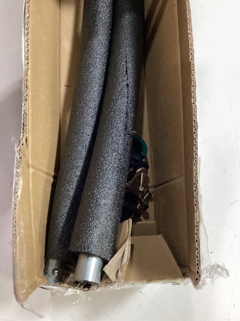 Condition photo showing As Is for trampoline poles replacement 1pcs, trampoline accessories universal replacement parts, to fit 8-14ft, includes foam sleeve and hardware with 2 fixing methods black 1pcs