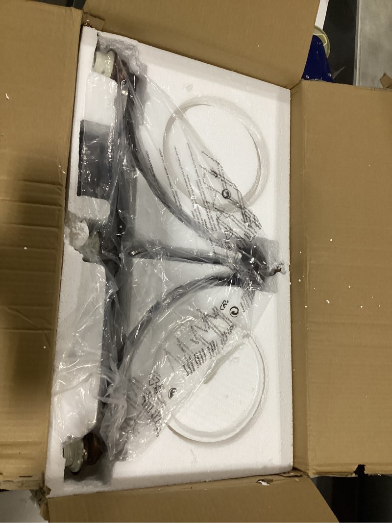 Condition photo showing Good Condition for 3-light oil rubbed bronze pendant light for kitchen island antique dome hanging light fixture brushed bronze dinner room light with crystal glass adjustable pendant lamp for bedroom hallway entryway 3-light brown pendant light