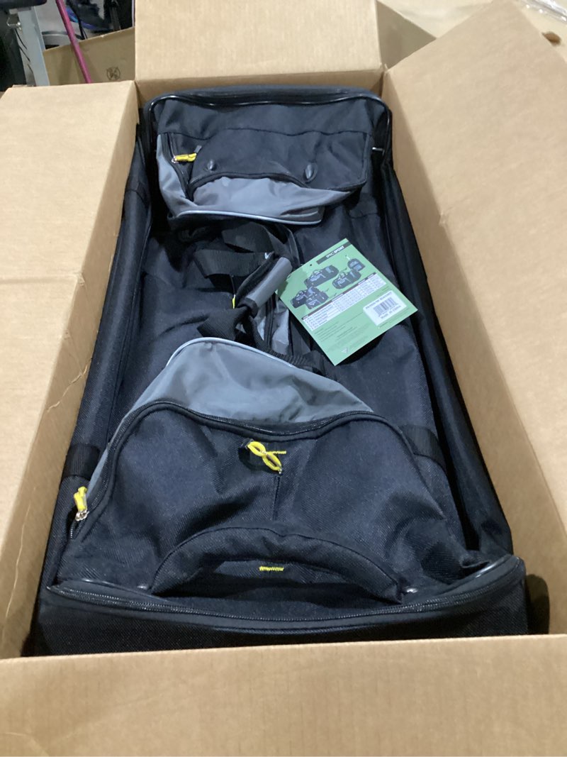 Condition photo showing New/Like New for travelers club 36 inch 2-section drop-bottom rolling duffel in black