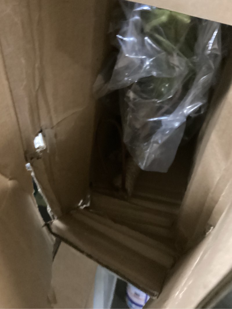 Condition photo showing As Is for 22Inch Artificial Christmas Tree – Mini Tabletop Xmas Tree, Realistic Pine Needles, Pinecones & Burlap Base – Small Festive Decoration for Home, Office or Entryway Green