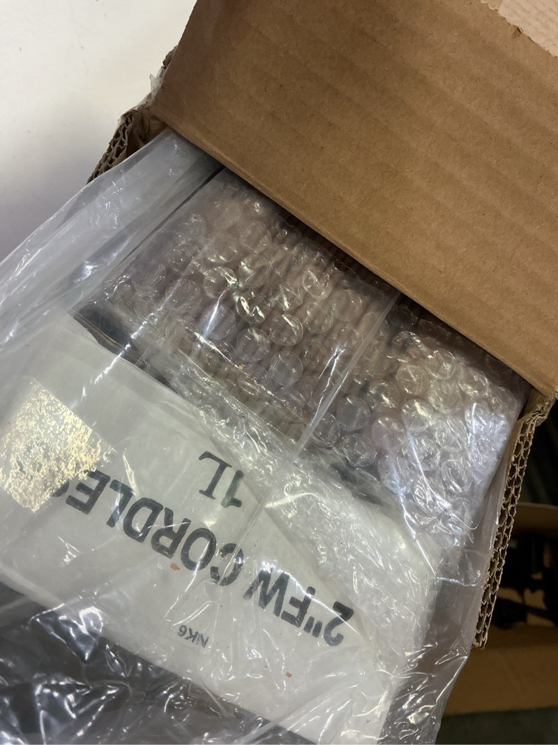 Condition photo showing Good Condition for DEZ FURNISHINGS Cordless 2" Faux Wood Blind, 34" W x 48" H, Dark Oak