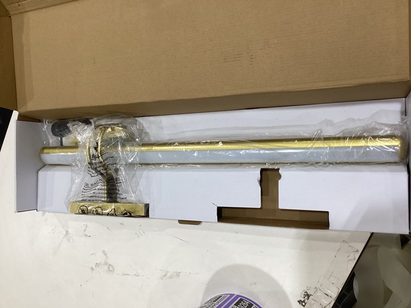 Condition photo showing As Is for 26" Wireless Picture Lights, Rechargeable Battery Art Display Light with Remote Control, Dimmable/Timer Off Dartboard Light, 3 Lighting Modes Full Metal Painting Display Lights (Gold-1 Pack)