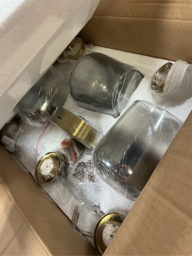 Condition photo showing Good Condition for foucasal 3 light vanity light for bathroom, dimmable 2700k–6000k bathroom vanity light fixtures mirror, modern led lighting fixtures for living rooms, hallways, bedroom gray gradient & led