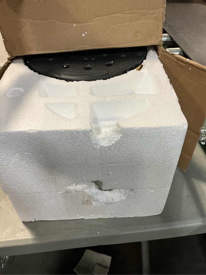 Condition photo showing As Is for QiMH Glass Floor Lamp for Living Room, Modern Standing Lamp with Ribbed Clear Glass Lampshade Pedal Switch, 67” Tall Lamp for Bedroom Study Room, Brushed Gold (2700K LED Bulb Included) Brushed gold & clear