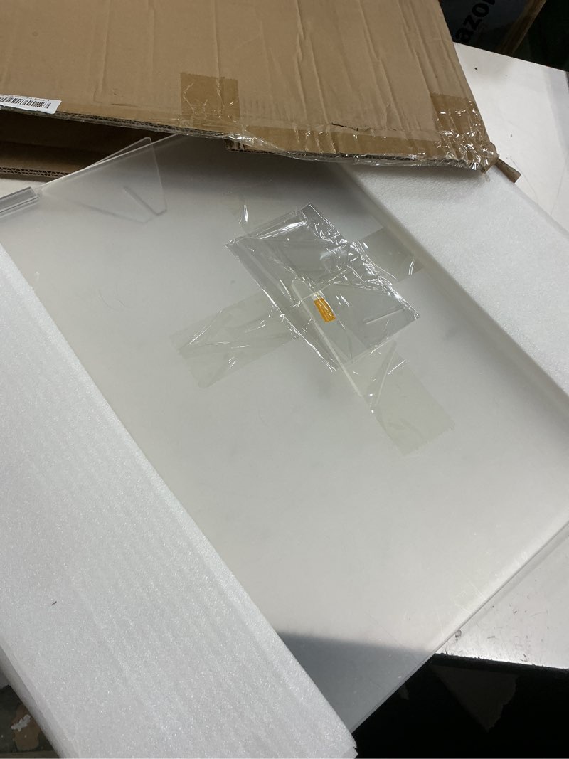 Condition photo showing Good Condition for clear acrylic dog gate for indoor use – 2 panel pet gate for doorways, no drilling, foldable dog barrier,foldable doggy cat fence with support feet for home, stairs, and puppy playpen 2 panels:40''wx 24''h