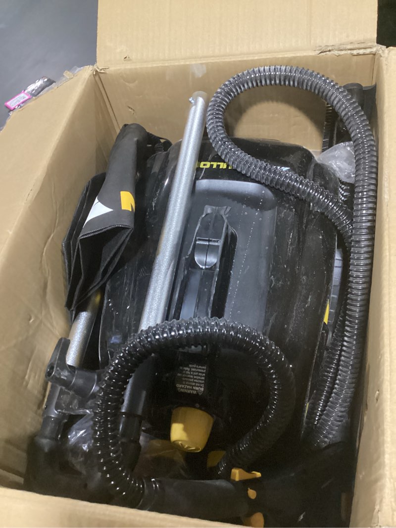 Condition photo showing As Is for mcculloch mc1385 deluxe canister steam cleaner, 2-hour runtime, chemical-free, 23 accessories: mop head, brushes & more - built for home, tile, carpet, furniture, & personal car detailing