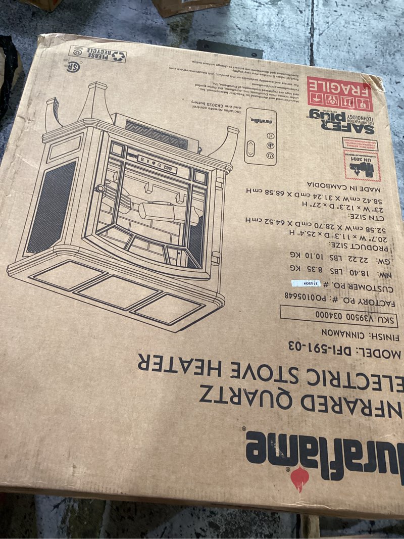 Condition photo showing New/Like New for * not tested* duraflame infrared quartz electric stove heater - dfi-591-03 - cinnamon