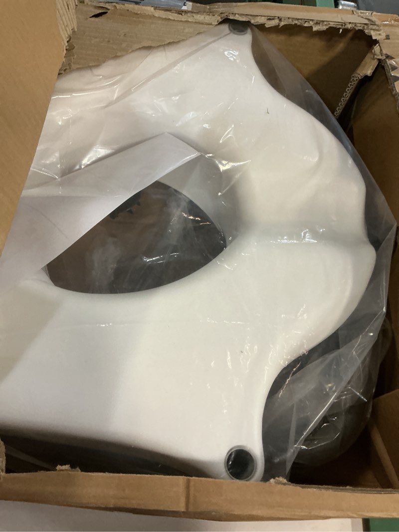 Condition photo showing Good Condition for Carex E-Z Lock Raised Toilet Seat with Handles - 4.5 Inch Toilet Seat Riser with Arms, Toilet Riser Fits Most Toilets, Elongated or Round, Toilet Seat Lifter, White