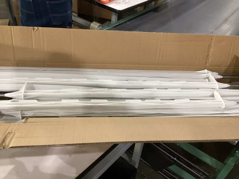 Condition photo showing As Is for 25 Pack Electric Fence Posts, 48 Inch Plastic Step in Fence Post, Temporary Fence Posts for Farm Protection and Livestock, White