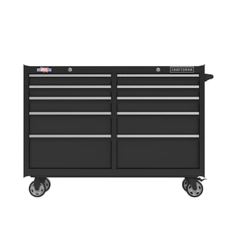 (Similar Item) CRAFTSMAN 2000 Series 52-in W x 38.05-in H 10 -Drawer Steel Rolling Tool Cabinet ( Black )