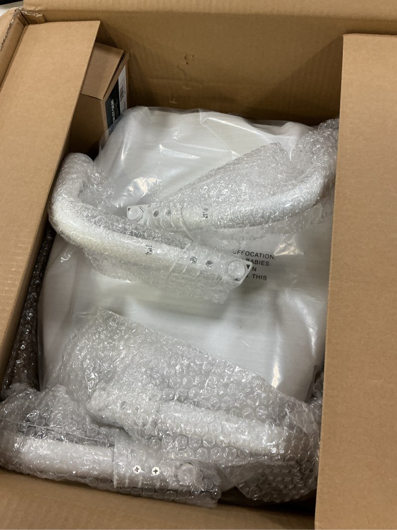 Condition photo showing Good Condition for lunderg raised toilet seat with handles - elongated - easy to install toilet seat risers for seniors - adds 3 inches & works like the one you’ve always used - elegant design - no hospital vibe