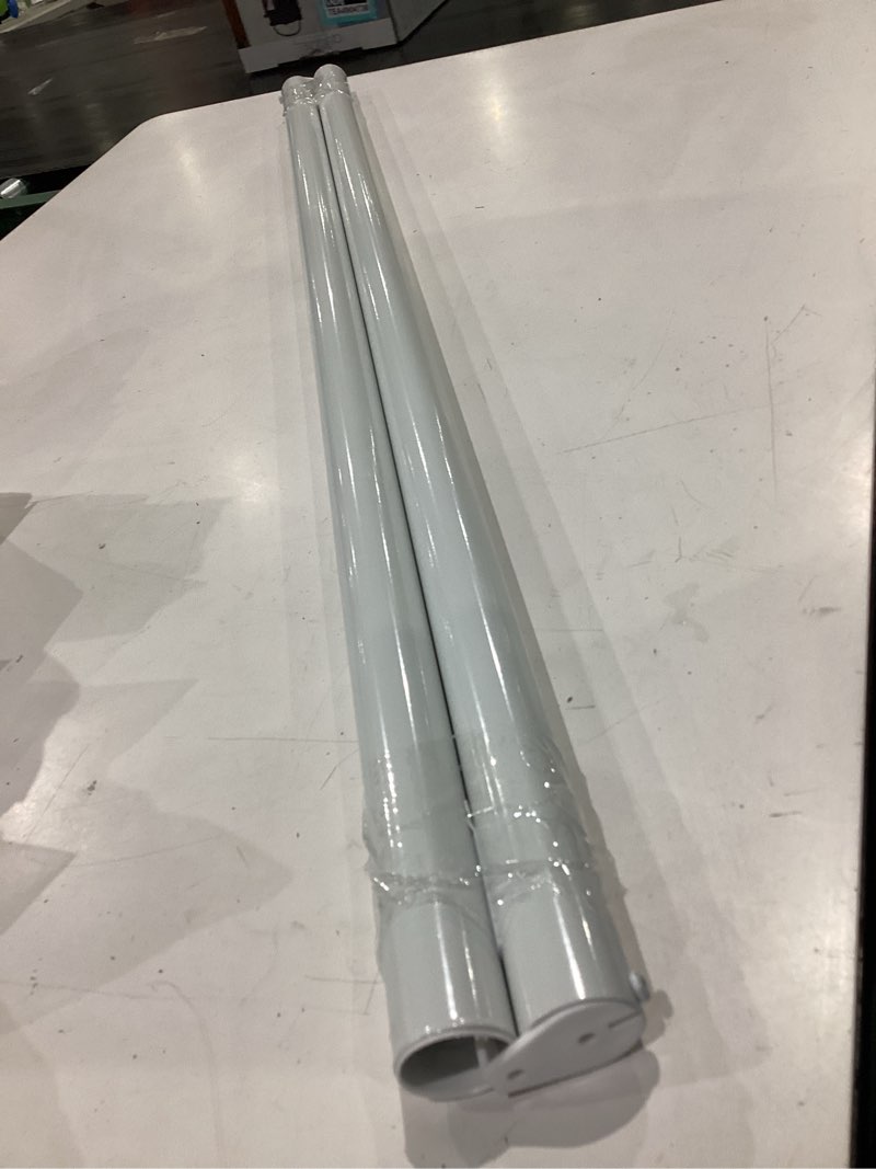 Condition photo showing As Is for project source closet rod white metal closet rod