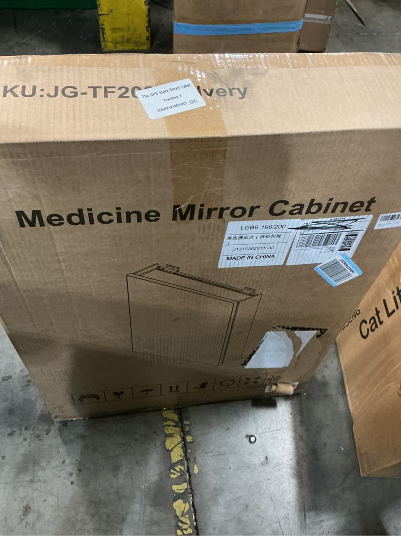Condition photo showing New/Like New for 20 x 26 inch bathroom medicine cabinet with beveled edge mirrored door,medicine cabinet,bathroom mirror cabinet,home medicine cabinets with 2 adjustable shelves, recessed or surface mount installation 20×26