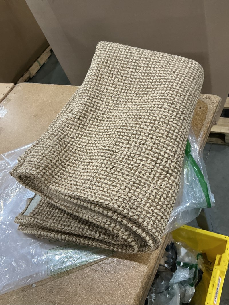 Condition photo showing Good Condition for earthall woven runner rug 2x7 ft washable runners for hallways cotton non slip rubber backed kitchen runner braided indoor floor carpet for entryway, hallway, kitchen, bedroom, orange/tan/brown 2' x 7' (runner) orange/tan/brown
