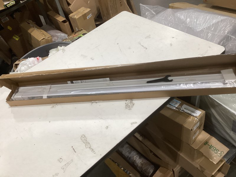 Condition photo showing New/Like New for lazblinds no tools no drill 1" vinyl mini blinds, cordless blinds for windows, light filtering horizontal window blinds & shades, 38" w x 48" h, white cordless-white 38" w x 48" h