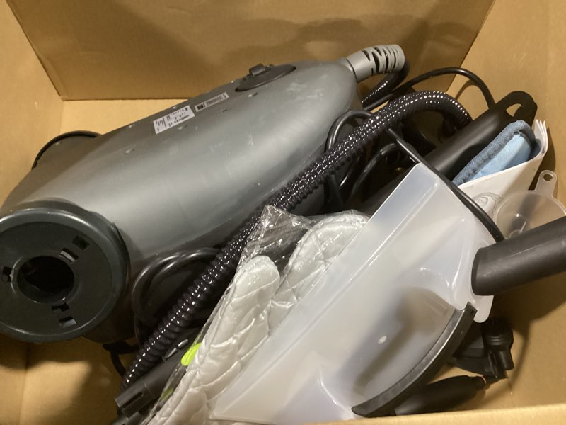 Condition photo showing Good Condition for Heavy-Duty Steam Cleaner - 1500W Multipurpose Handheld Floor Steamer with 22 Accessories 16ft Cord for Home, Car Detailing, Tile, Grout, Carpet, Wallpaper, Upholstery, Window, Deep Cleaning