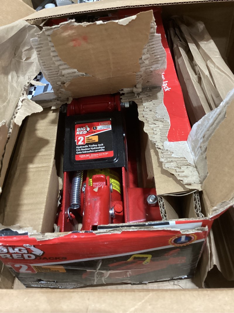 BIG RED T82002-BR-2 Torin Hydraulic Trolley Car Jack, 2 Ton (4,000 lb) Capacity - Red