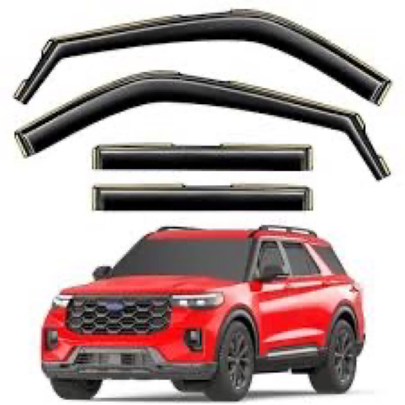 saleago in-channel window rain guards fit for ford explorer 2020 2021 2022 2023 2024 2025 2026 extra
