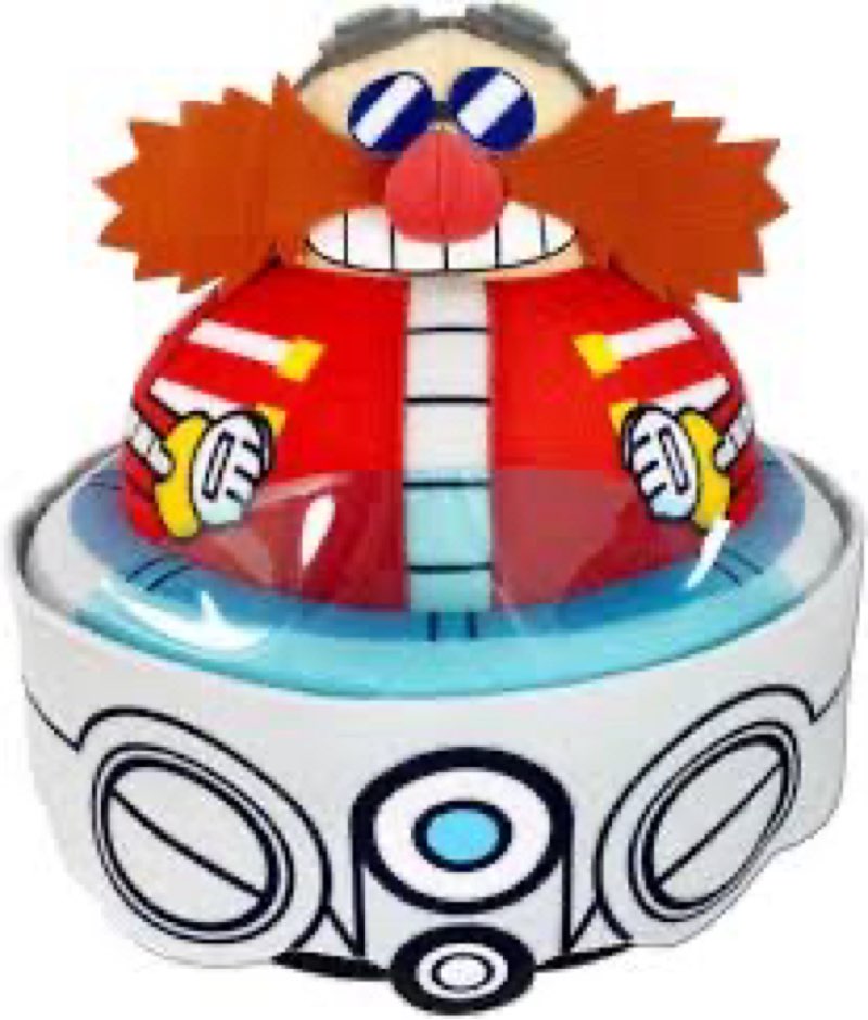 great eastern entertainment sonic the hedgehog - dr. eggman (robotnik) in egg mobile plush 8" h