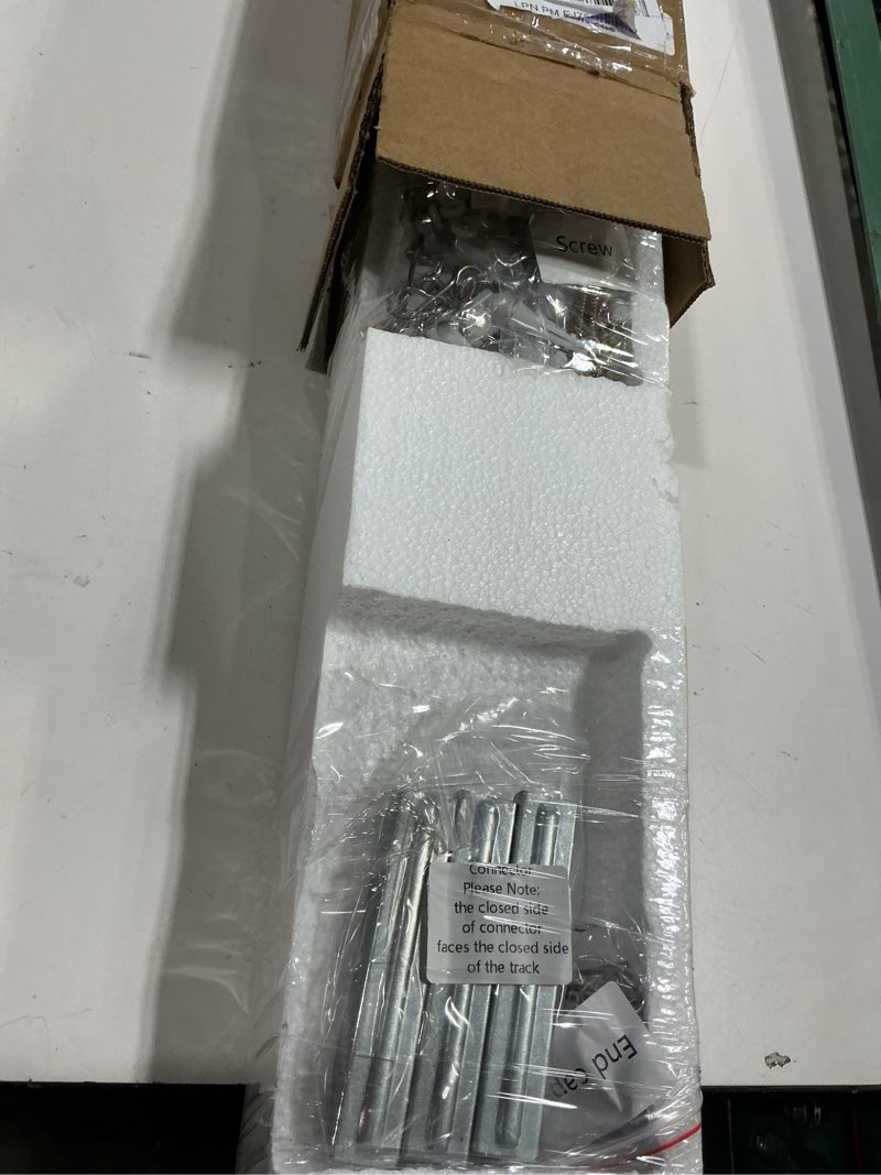 Condition photo showing New/Like New for Curtain Track, Ceiling Curtain Track for Room Divider, Ceiling Mount Rail Set with Roller Hooks, White, 6ft - 9ft white 6ft - 9ft