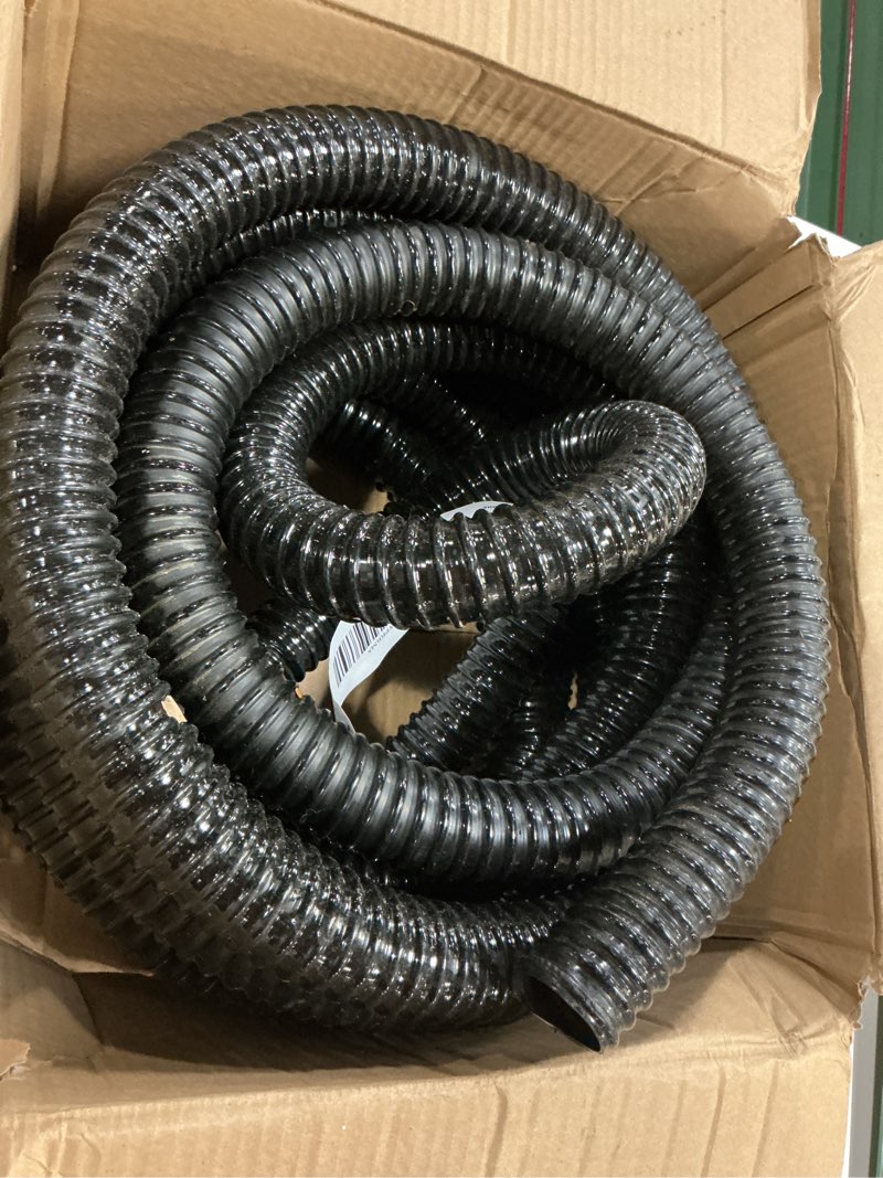 Condition photo showing Good Condition for 1-1/4" id pond tubing 25ft black, reinforced pvc corrugated hose - kink-proof, includes 1 stainless steel clamp & 1.25" barbed x npt male adapter for ponds, waterfalls, pumps, filters & drainage 1-1/4"id 25ft