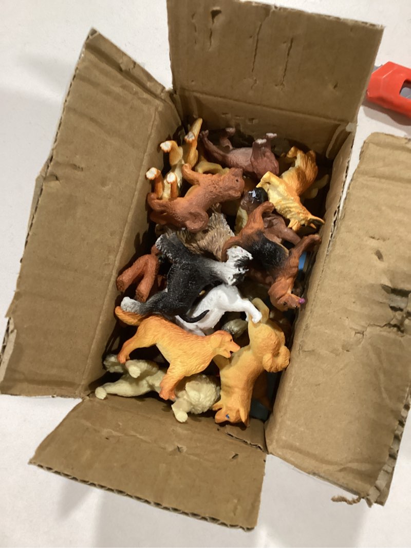 ONEST 20 Pieces Mini Dog Figurines Playset Hand Painted Tiny Dogs Realistic Detailed Plastic Puppy F