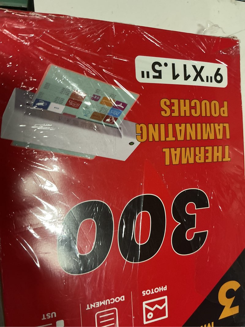 Condition photo showing New/Like New for caregy thermal laminating pouches, 300 pack laminating sheets, 3 mil, 9 x 11.5 inches lamination sheet paper for laminator, clear, letter size, office and school supplies