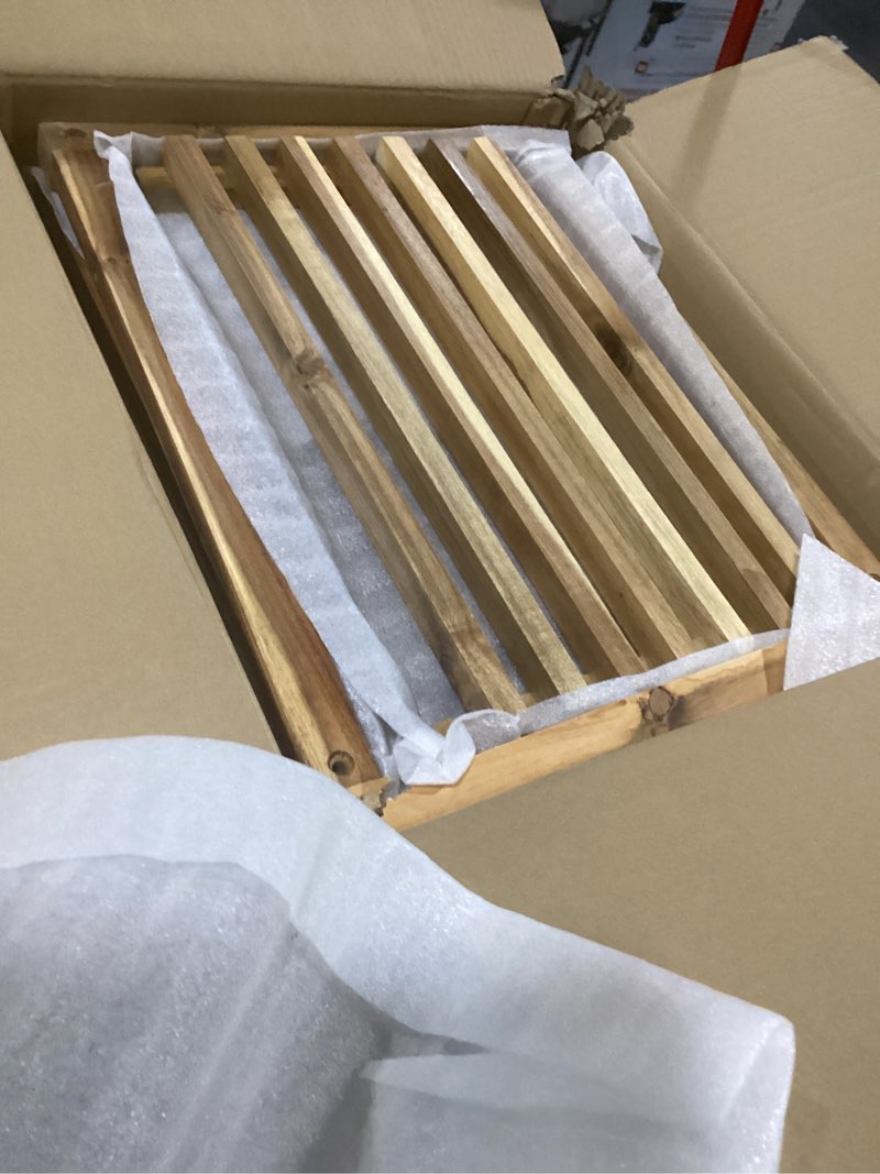 Condition photo showing Good Condition for Adjustable Length 35 Inches Shower Stool Bench Chair Waterproof with Storage Shelf for Shaving Legs, Spa, Bath Seat in Bathroom, Inside Shower for Adults Seniors Elderly (Large 35 in)