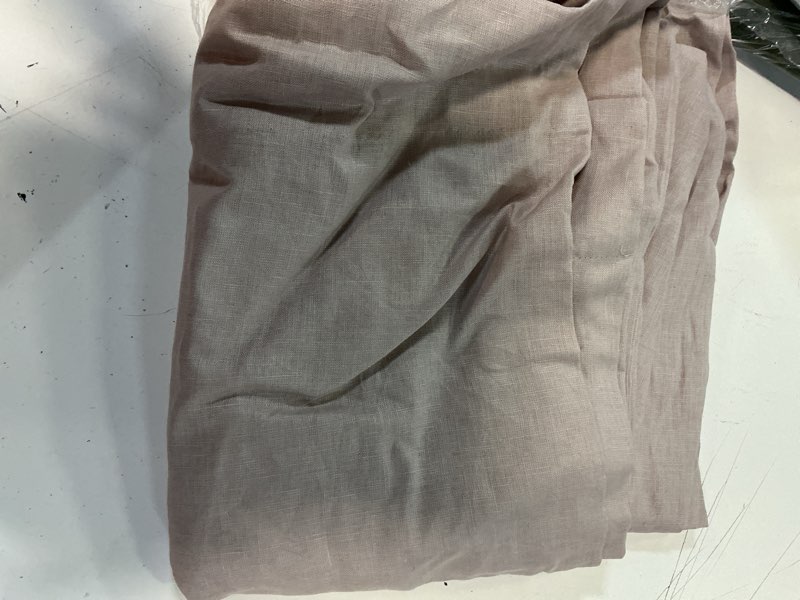 Condition photo showing Good Condition for european linen true blackout curtain, 48x96, rose quartz